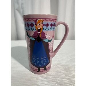 Disney Store Frozen Anna Latte Mug Pink Ceramic Tall Princess 6" S0048